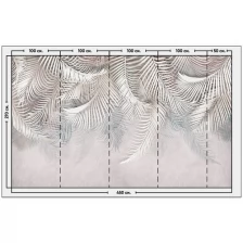 Фотообои / флизелиновые обои 3D Пальмовые листья 4,5 x 2,7 м