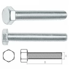 Болт М8х20 мм шестигр., цинк, кл.пр. 5.8, DIN 933 (20 кг) STARFIX (SM-15473-20)